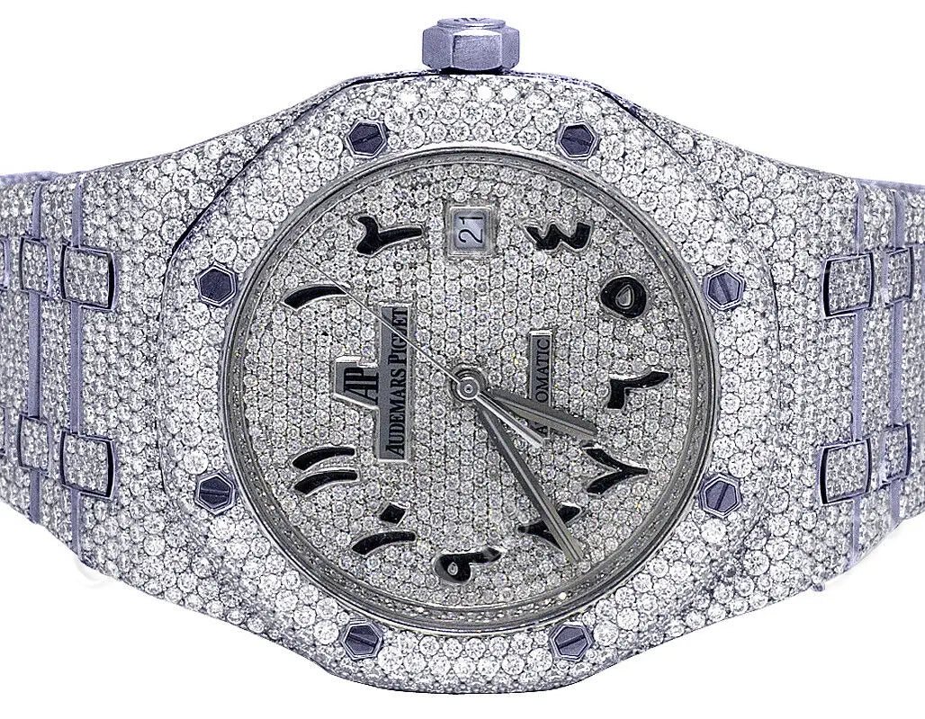 Iced Out Custom Moissanite AP Watch customdiamjewel