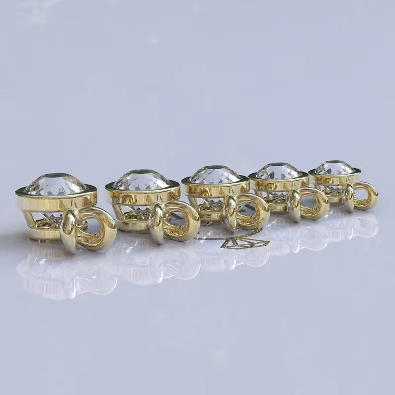 Portuguese Cut Solitaire Moissanite Necklace customdiamjewel