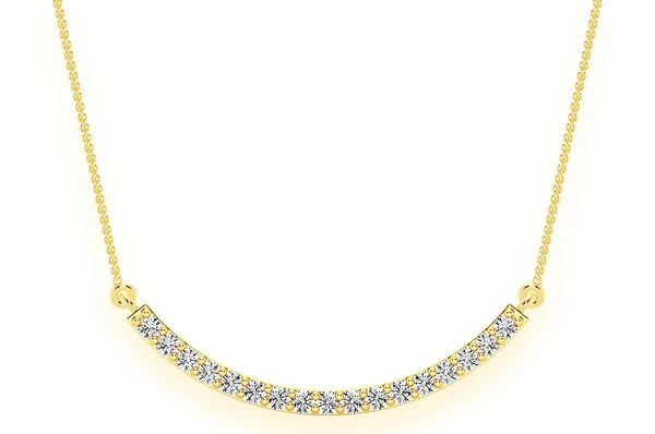 0.15CTW Curved Bar Diamond Necklace Pendant customdiamjewel