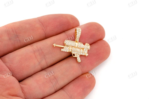 Fully Iced Out Water Gun Diamond Pendant customdiamjewel