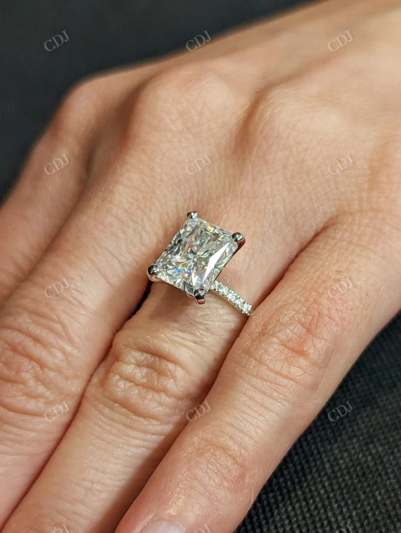 Radiant Cut Moissanite Engagement Ring customdiamjewel