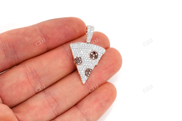 1.70CTW Hip Hop Pizza Slice Pendant customdiamjewel