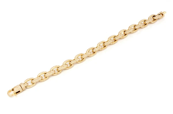 Hip Hop Elongated Rolo Diamond Bracelet customdiamjewel