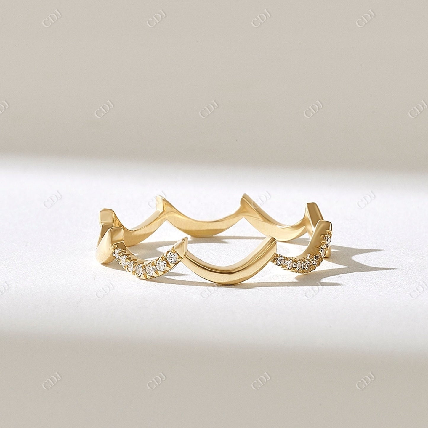 0.05CTW Earth Mine Diamond Up and Down Band customdiamjewel