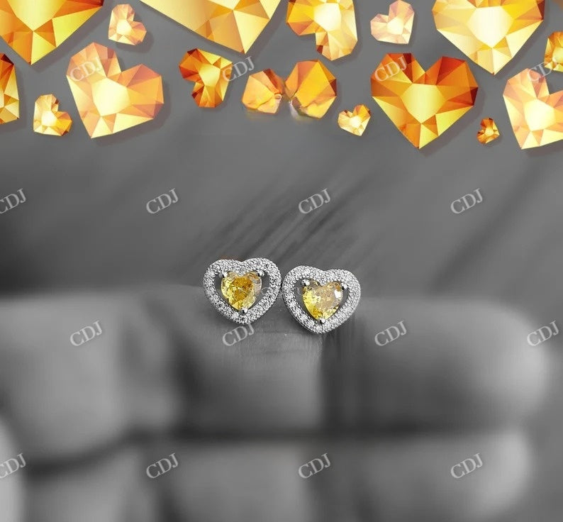 0.2CT Moissanite Heart Cut Diamond Stud Earring customdiamjewel