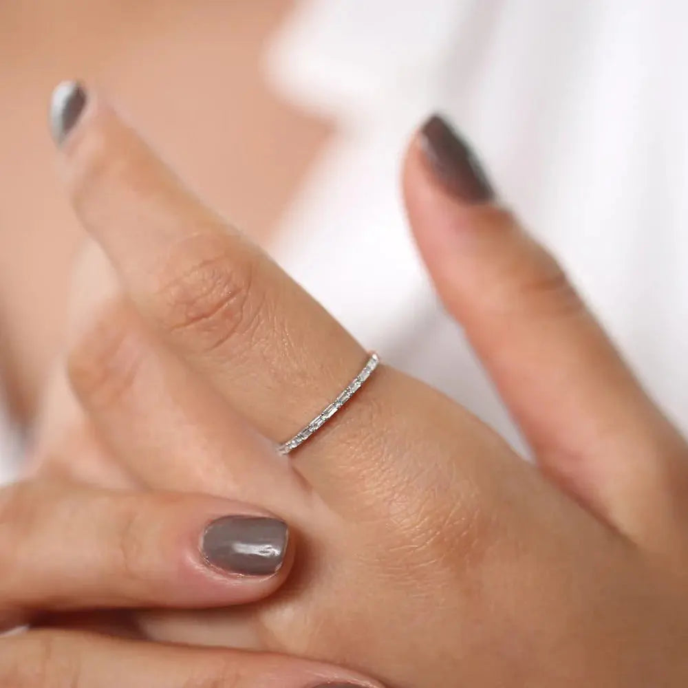 0.27CTW Baguette Cut Wedding Band customdiamjewel