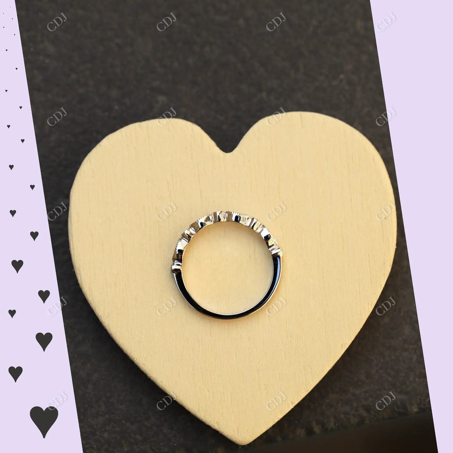 Alternating Round Cut Wedding Band For Women customdiamjewel