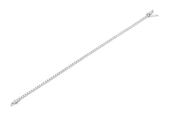 Sterling Silver Prong Set Diamond Tennis Bracelet customdiamjewel