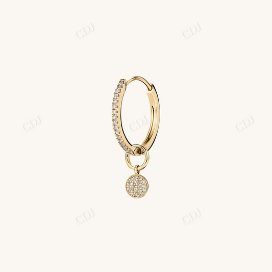 0.039CT Lab Grown Round Diamond Earrings  customdiamjewel Sterling Silver Yellow Gold VVS-EF