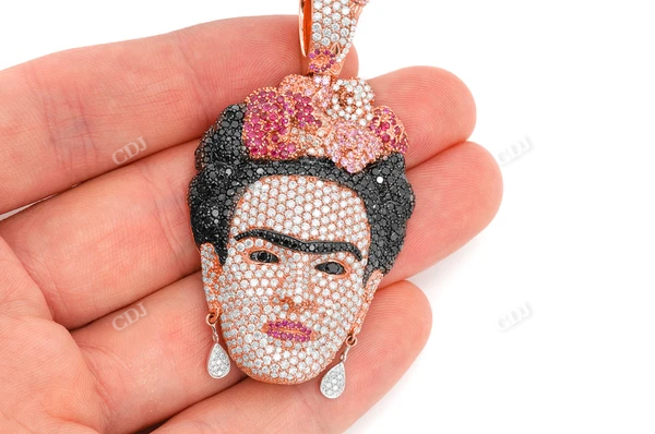 Large 11.00CTW Frieda Kahlo Pendant customdiamjewel