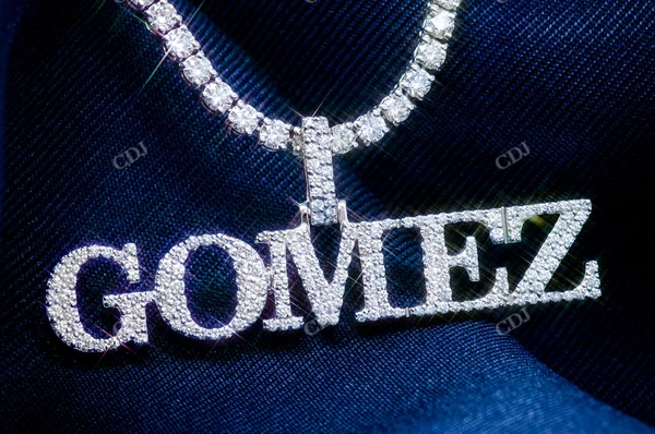 1.50CTW Custom Nameplate Pendant customdiamjewel