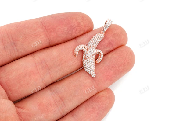 1.20CTW Banana Peel Emoji Pendant customdiamjewel