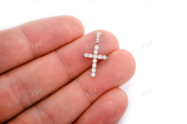 Hop Hop 0.50CTW Basket Cross Pendant customdiamjewel