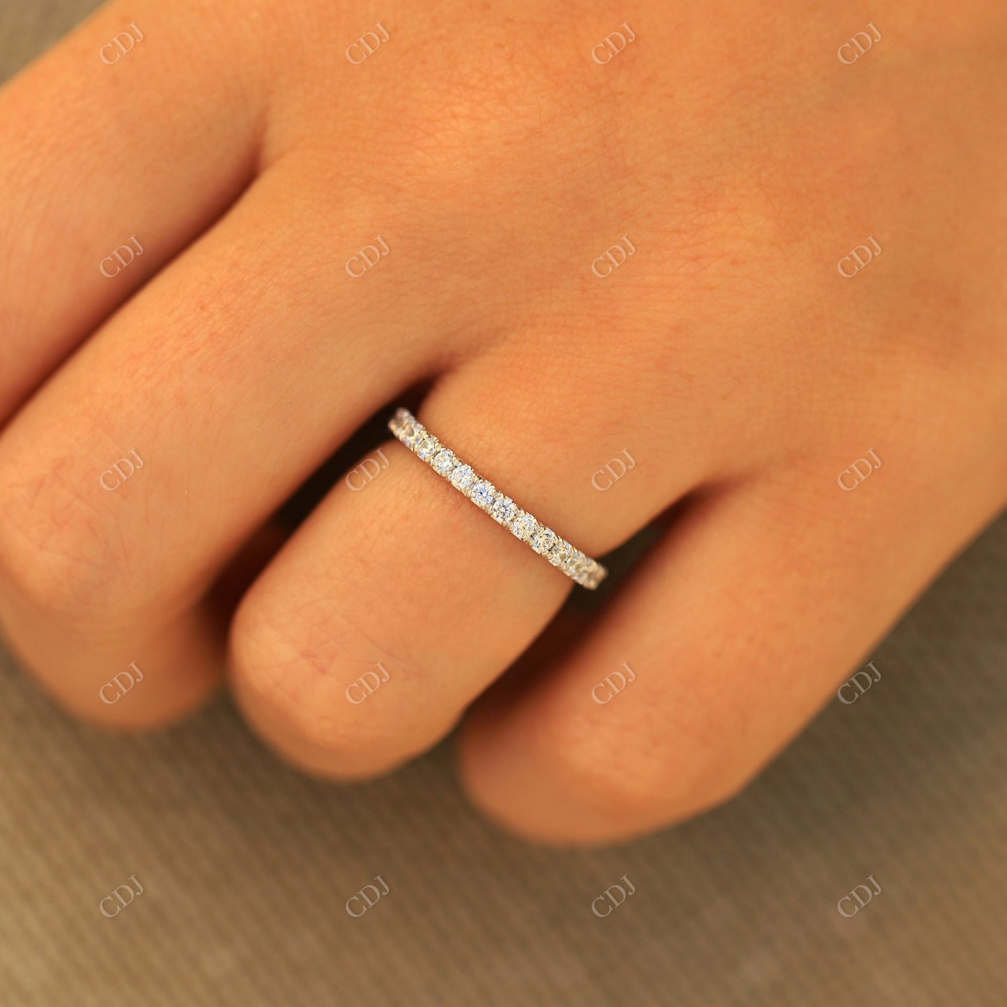 0.50CTW Half Eternity CVD Diamond Wedding Band customdiamjewel