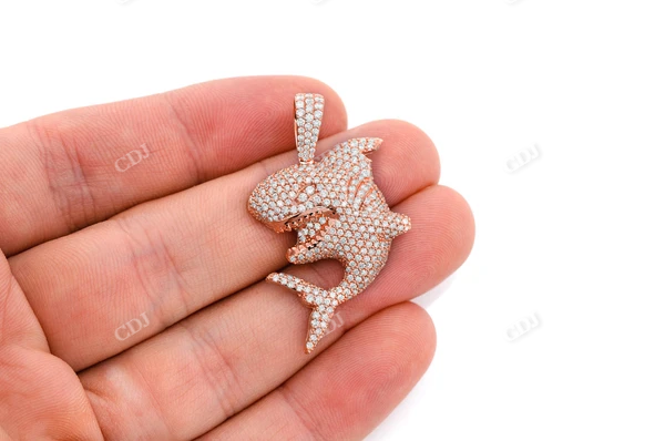 2.60CTW Shark Hip Hop Pendant customdiamjewel