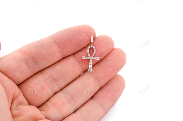0.25CTW Mini Graduated Ankh Pendant customdiamjewel