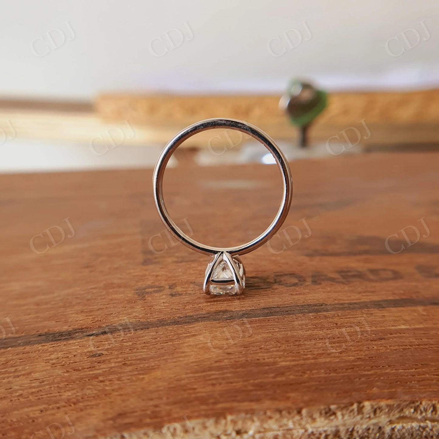 2.0CT Cushion Cut Solitaire Moissanite Engagement Ring customdiamjewel