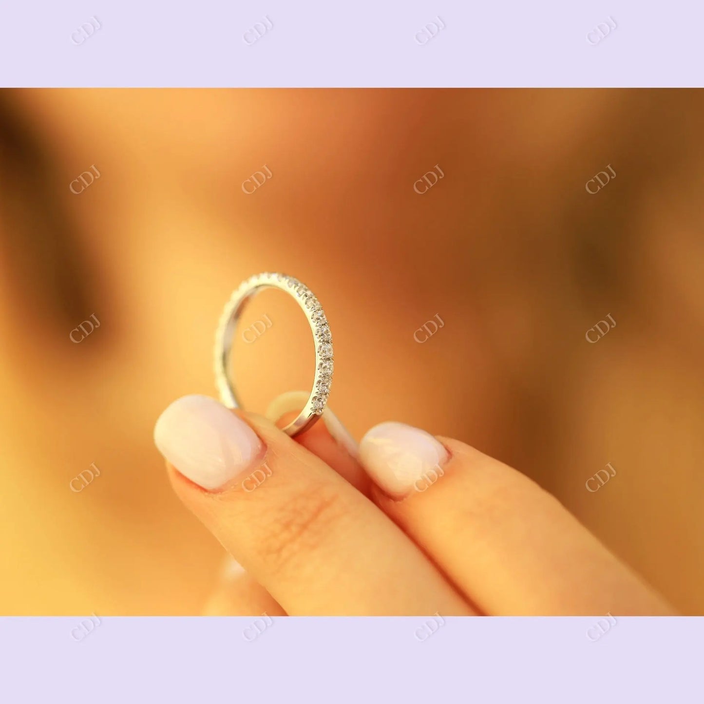 0.40CTW Round 3/4 Eternity Moissanite Wedding Band customdiamjewel