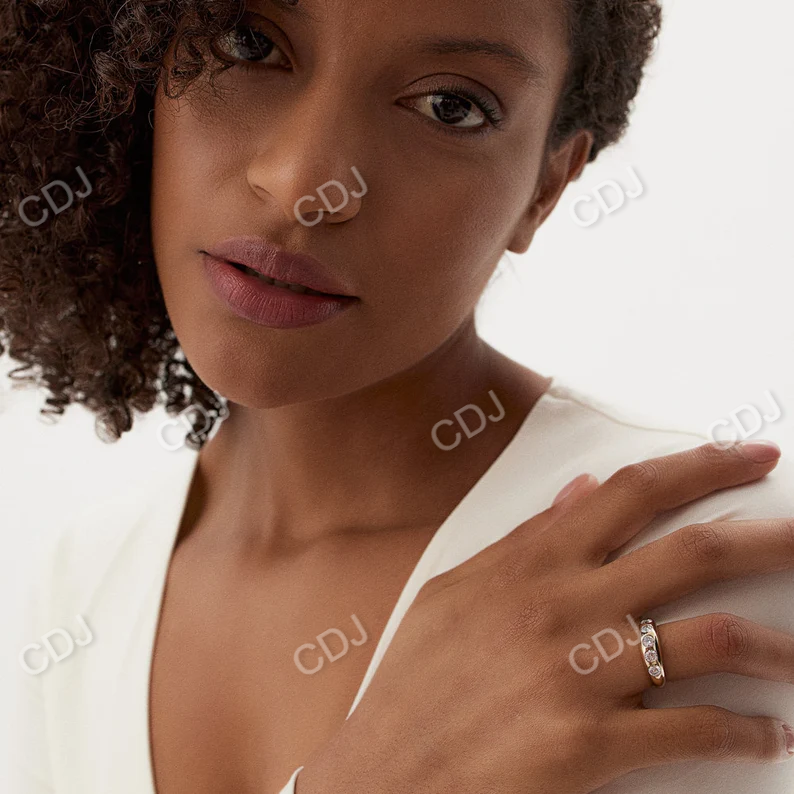 0.90CTW Chunky Lab Grown Diamond Wedding Band customdiamjewel