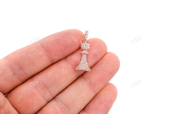 0.75CTW Queen Chess Piece Hip Hop Pendant customdiamjewel