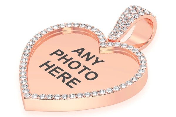 1.25CTW Heart Photo Pendant customdiamjewel