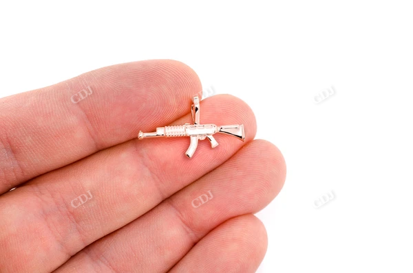 Solid AK47 Gun Pendant customdiamjewel