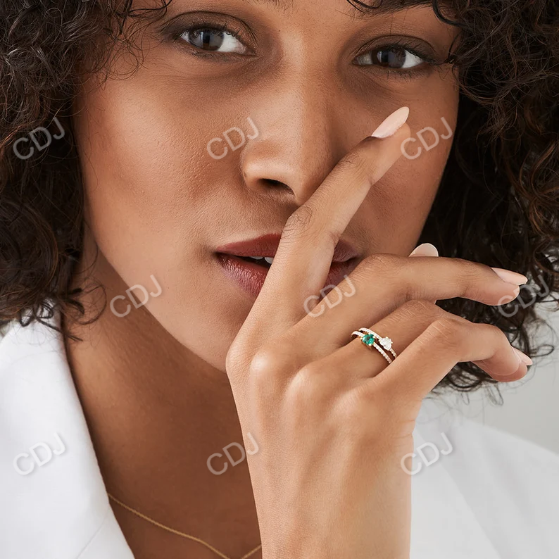 0.40 CTW Heart Shape Lab Grown Diamond Solitaire Wedding Band customdiamjewel