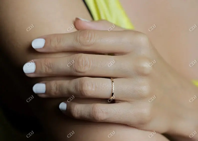 0.05CTW Round Cut Diamond Weeding Band customdiamjewel