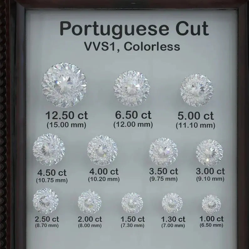 1.30CT Portuguese Cut Loose Moissanite customdiamjewel