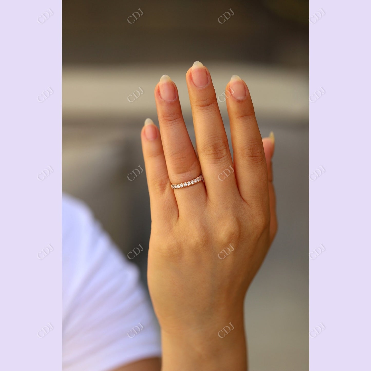 0.33CTW Half Eternity Lab Grown Diamond Wedding Band customdiamjewel