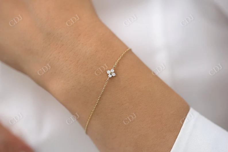 0.14ctw Cluster Lab Grown Diamond Bracelet customdiamjewel