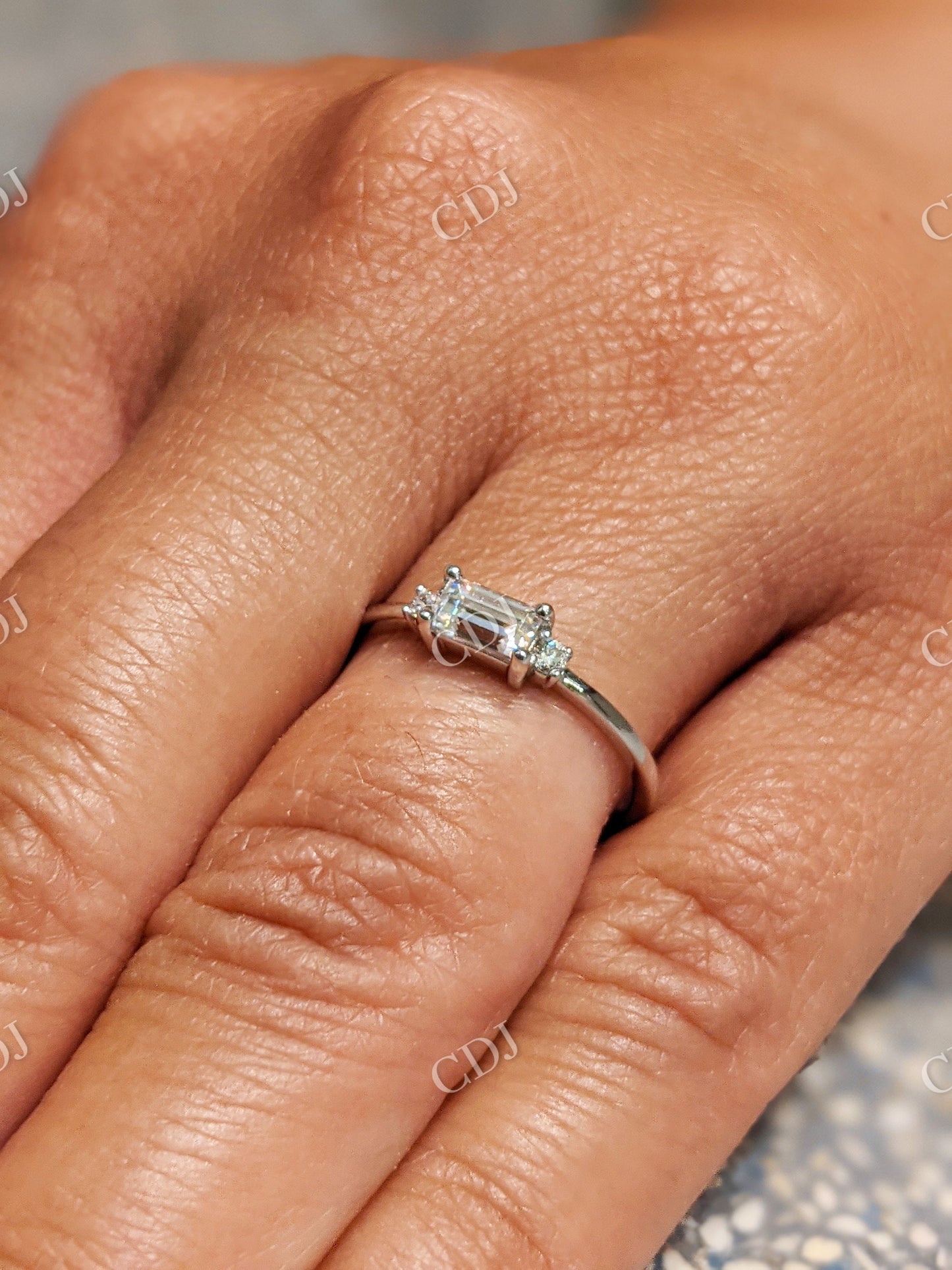 Stacking Ethical Baguette Cut Moissanite Ring customdiamjewel