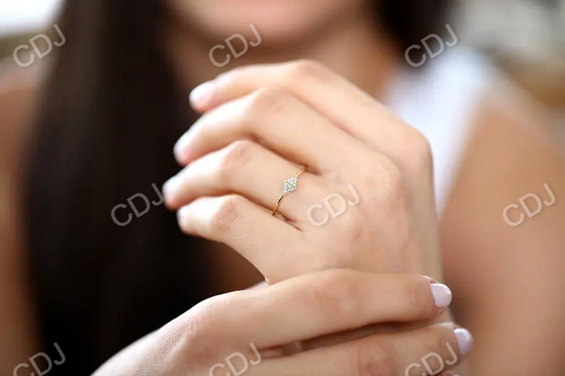 0.06CTW Lozenge Shape Lab Grown Diamond Cluster Ring customdiamjewel