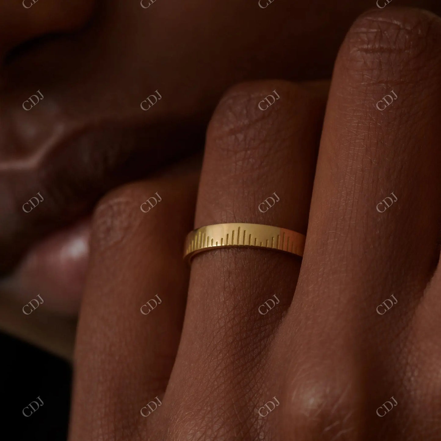 Mountain Climbers Solid Gold Wedding Band Set customdiamjewel
