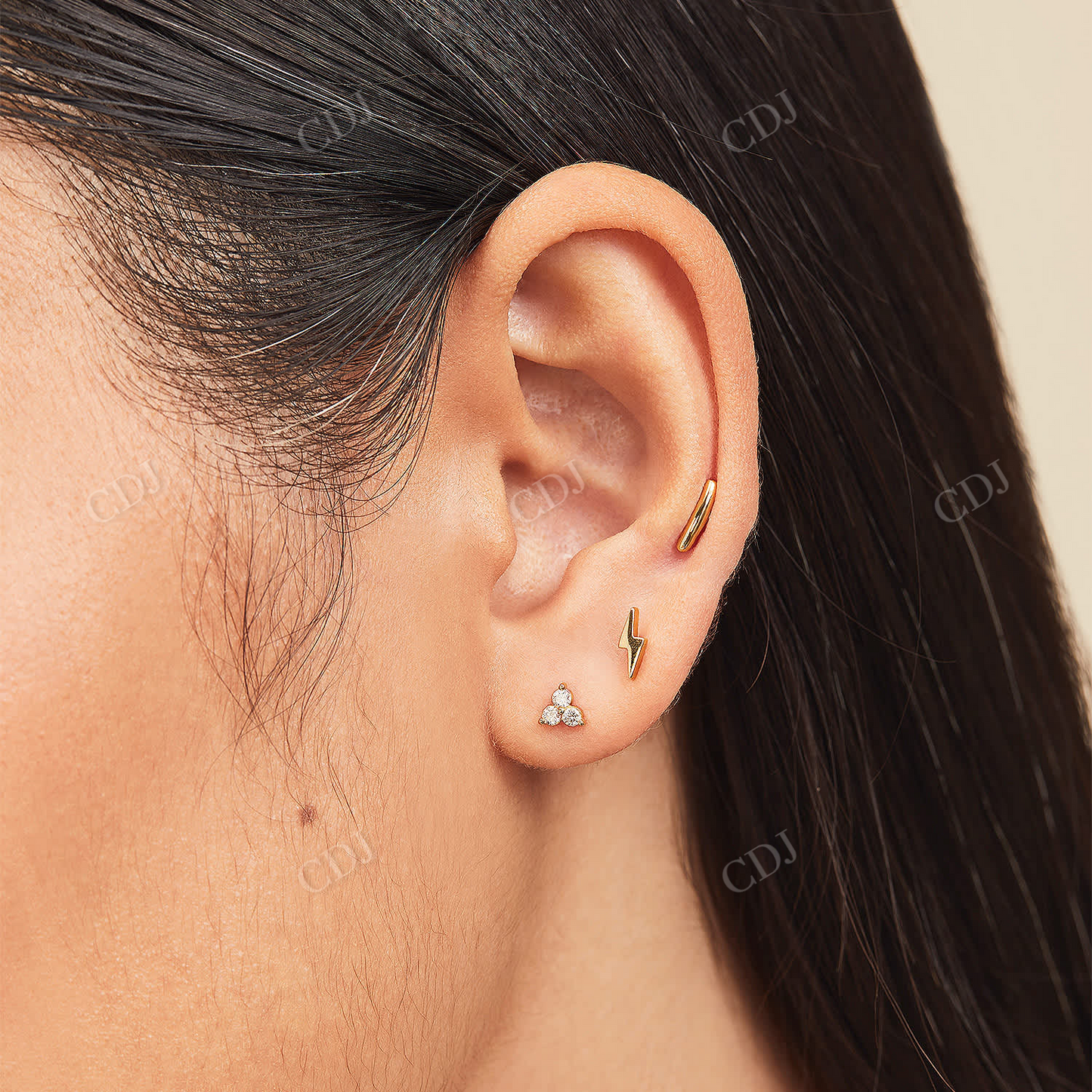 Single Tiny Bar Stud customdiamjewel