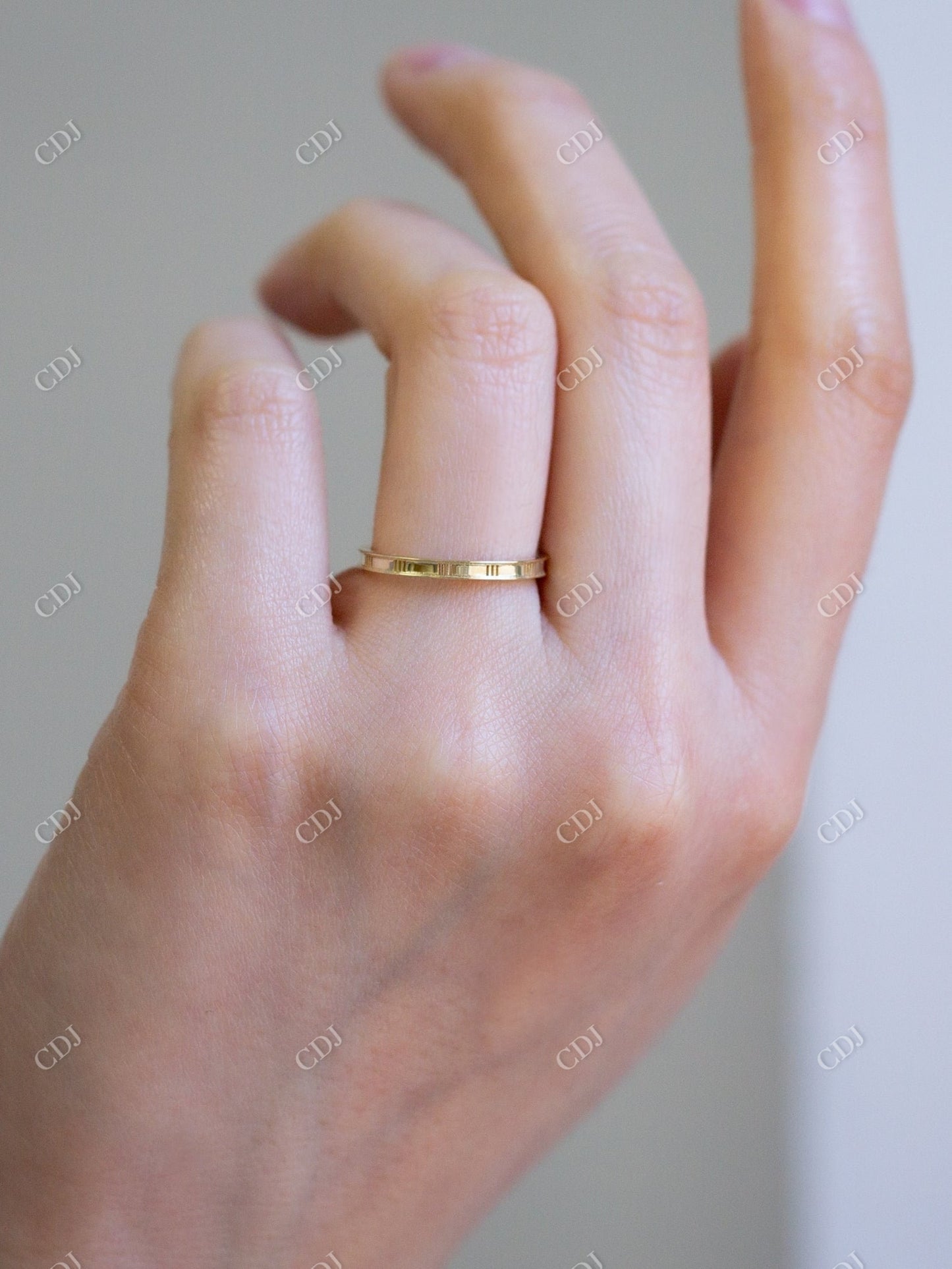 Simple Eternity Yellow Gold Stackable Matching Wedding Band customdiamjewel