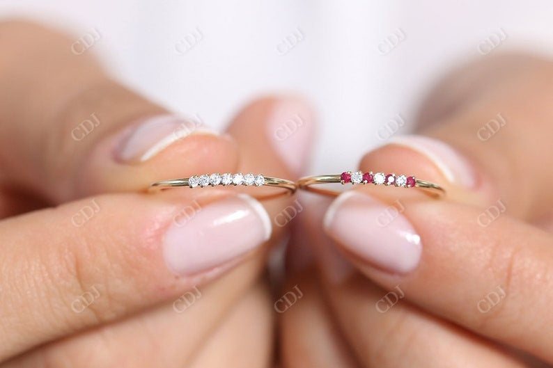 0.10CTW Lab Grown Round Diamond Wedding Band customdiamjewel