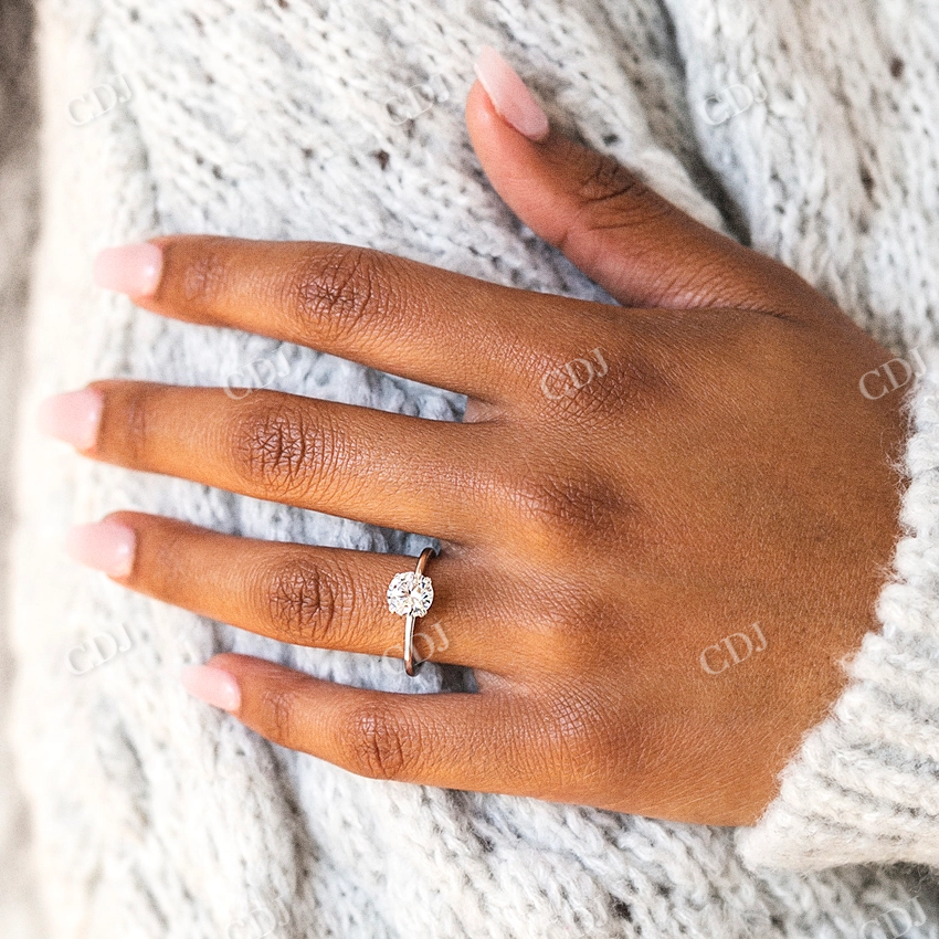 2CT Lab Grown Diamond Double Claw Prong Solitaire Engagement Ring customdiamjewel