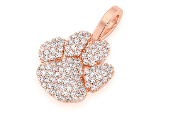 0.45CTW Dog Paw Round Diamond Pendant customdiamjewel