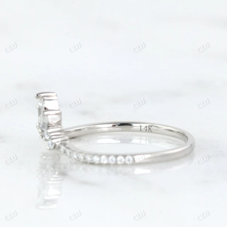 Alternating Marquise Round Lab Grown Diamond Wedding Band customdiamjewel