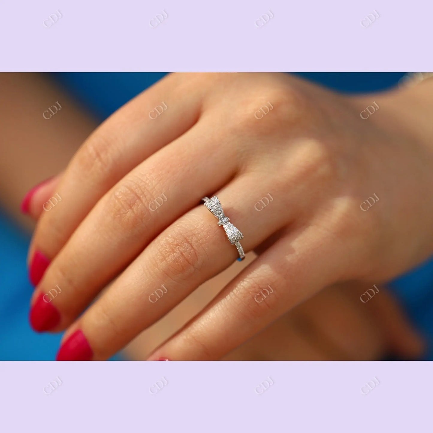 0.30CTW Bow Tie Moissanite Engagement Ring customdiamjewel