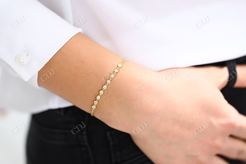 0.50CTW Round Bezel Set Diamond Bracelet customdiamjewel
