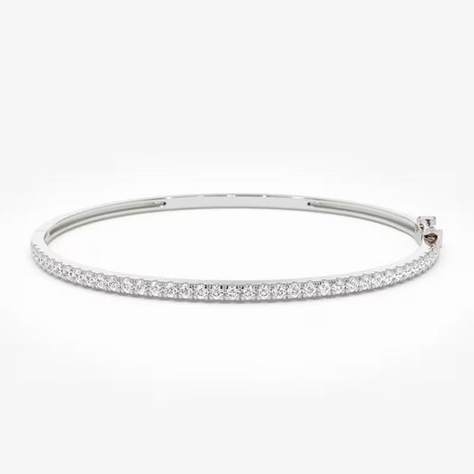 0.90ctw Stackable Layering Diamond Bangle Bracelet  customdiamjewel Sterling Silver White Gold VVS-EF