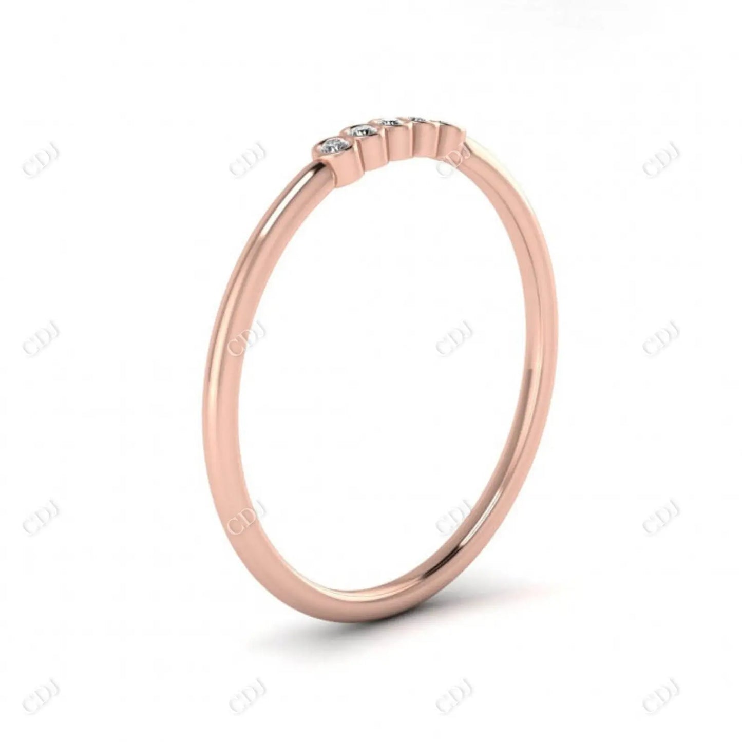 0.03CTW Diamond Thin Stackable Wedding Band customdiamjewel