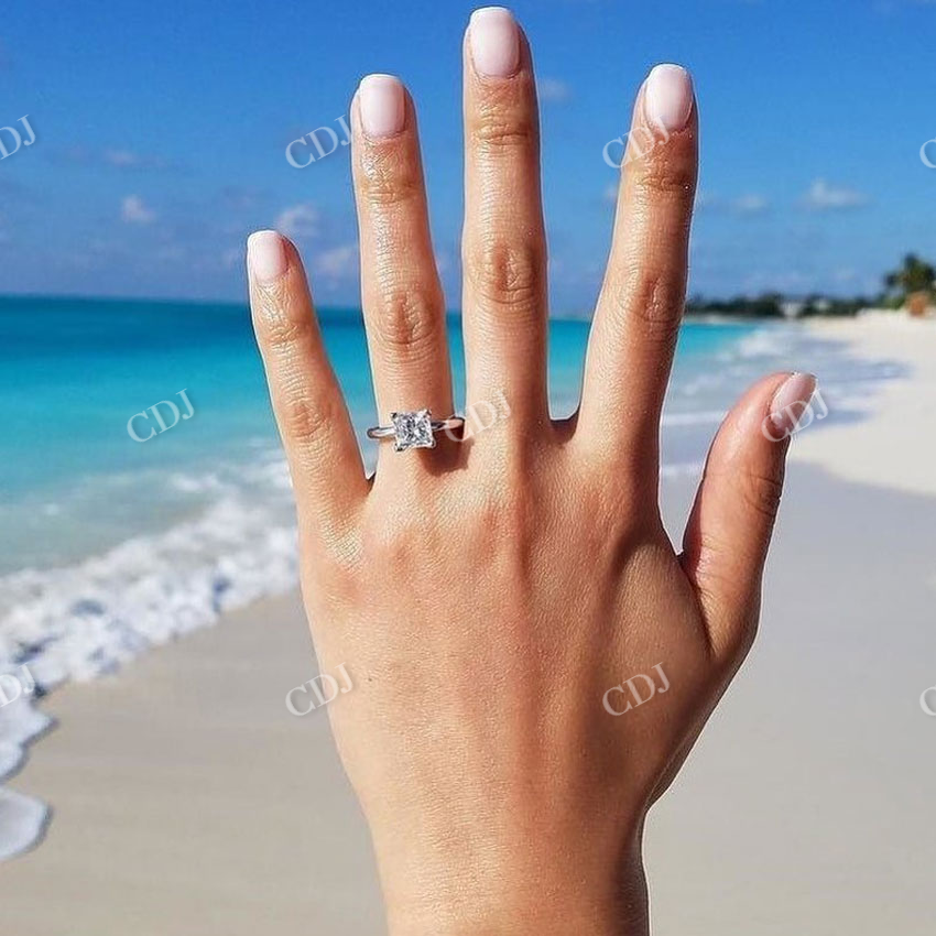 2 CT Lab Grown Diamond Solitaire Engagement Ring customdiamjewel