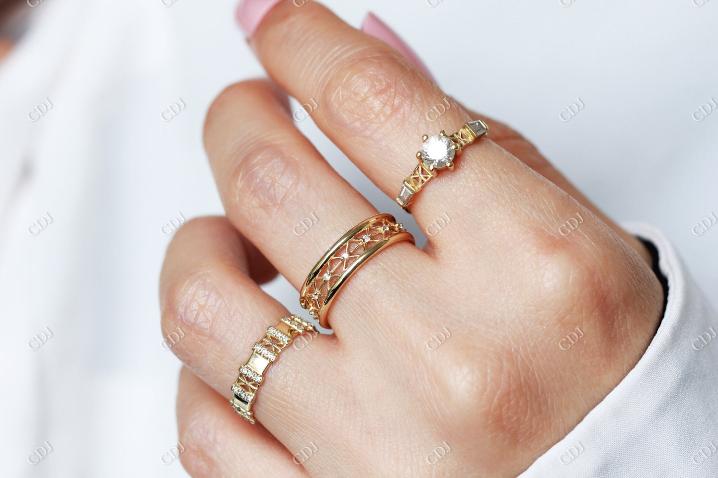 Alternative Unique Full Eternity Bridal Wedding Band customdiamjewel