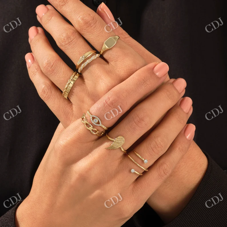 0.22CTW Twisted Half Eternity Wedding Band customdiamjewel
