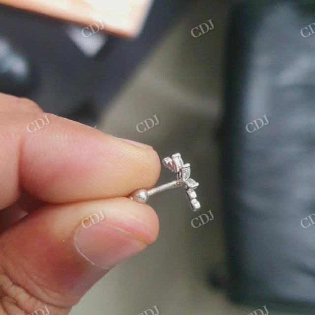 0.6 CT Moissanite Diamond Stud Ball Closer Earrings customdiamjewel