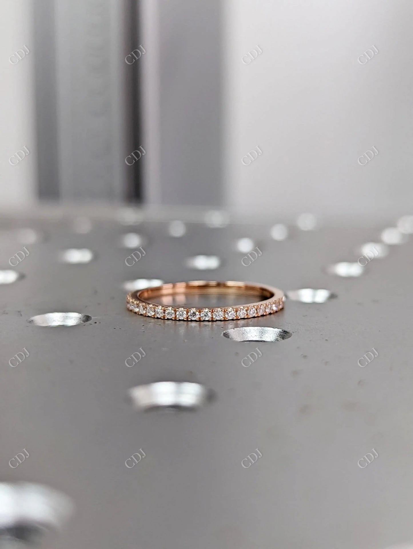 0.18CT Round Pave Lab Grown Diamond Wedding Band customdiamjewel