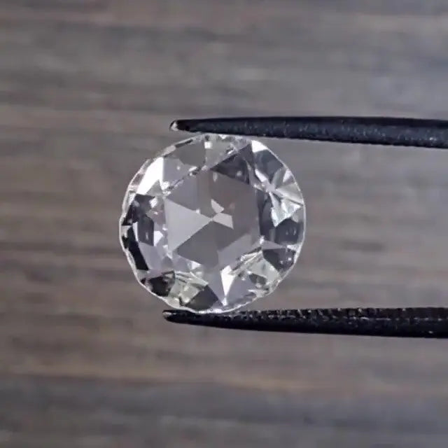 3.0CT Round Rose Cut Colorless loose Moissanite customdiamjewel